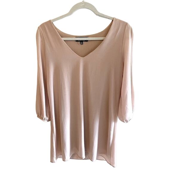 Lulu's Dresses & Skirts - Lulu’s Dusty Rose Colored 3/4 Cold Shoulder Sleeve Short Shift Dress Size XS